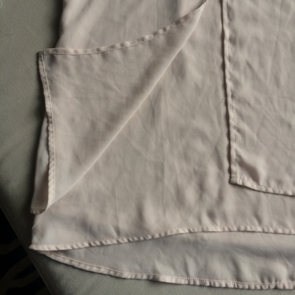 Women's Champagne Flowy Chiffon Panel Overlay Strappy Cami Top In Size 2 - Picture 6 of 7